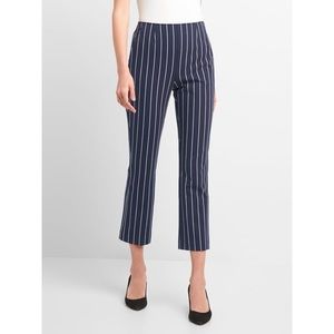 GAP Crop Flare Blue Stripe Pants